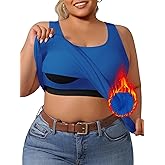 Plus Size Simple Shapewear Top-Sculpting, Tummy Control Vest with Built-in Bra for Fall & Winter-Comfortable Tank Tops