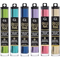Deco Foil - Transfer Sheets - Black, Pewter, Silver, Gold, Rose
