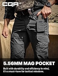 CQR Men's Tactical Pants, Water Resistant Ripstop