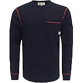 VATRENUS FR Shirts Crewneck 5.5oz Lightweight Flame Resistant 100% Cotton Men's Pre-Washed Fire Retardant Workwear