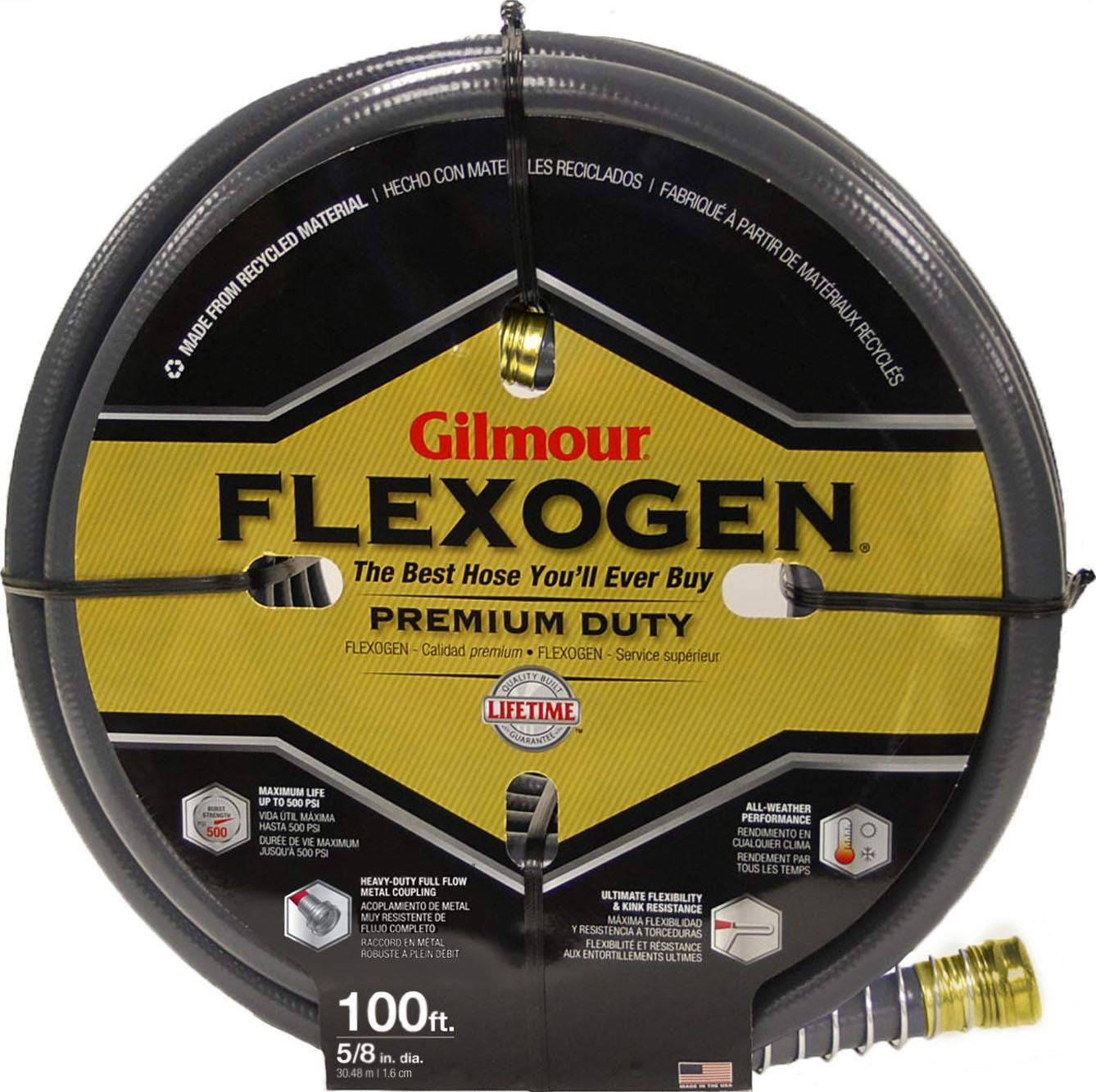Best Garden Hose Gilmour Flexogen Heavy Duty Hose 3/4 Inch