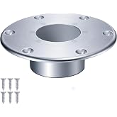 TonGass 131112 RV Pedestal Base with 6 Mounting Screws | Round Aluminum Trailer Boat Flush Table Base, RV Camper Flush-Mount Table Leg Bases Compatible with 013-1112 Table Base