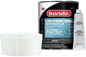 3M Bondo Bondo-Hair Long Strand Fiberglass Reinforced Filler, 00762, 1 Quart