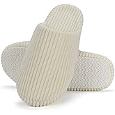 ZXVX Women Arch Support Slippers – House Bedroom Slippers for Woman, Orthopedic Shoes for Plantar Fasciitis, Corduroy Closed Toe Ladies Slides Outdoor 5-10.5