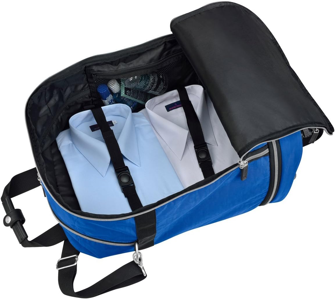 Biaggi Zipsak Micro Fold Spinner Carry-On Suitcase - 22-Inch Luggage - As Seen on Shark Tank - Cobalt Blue