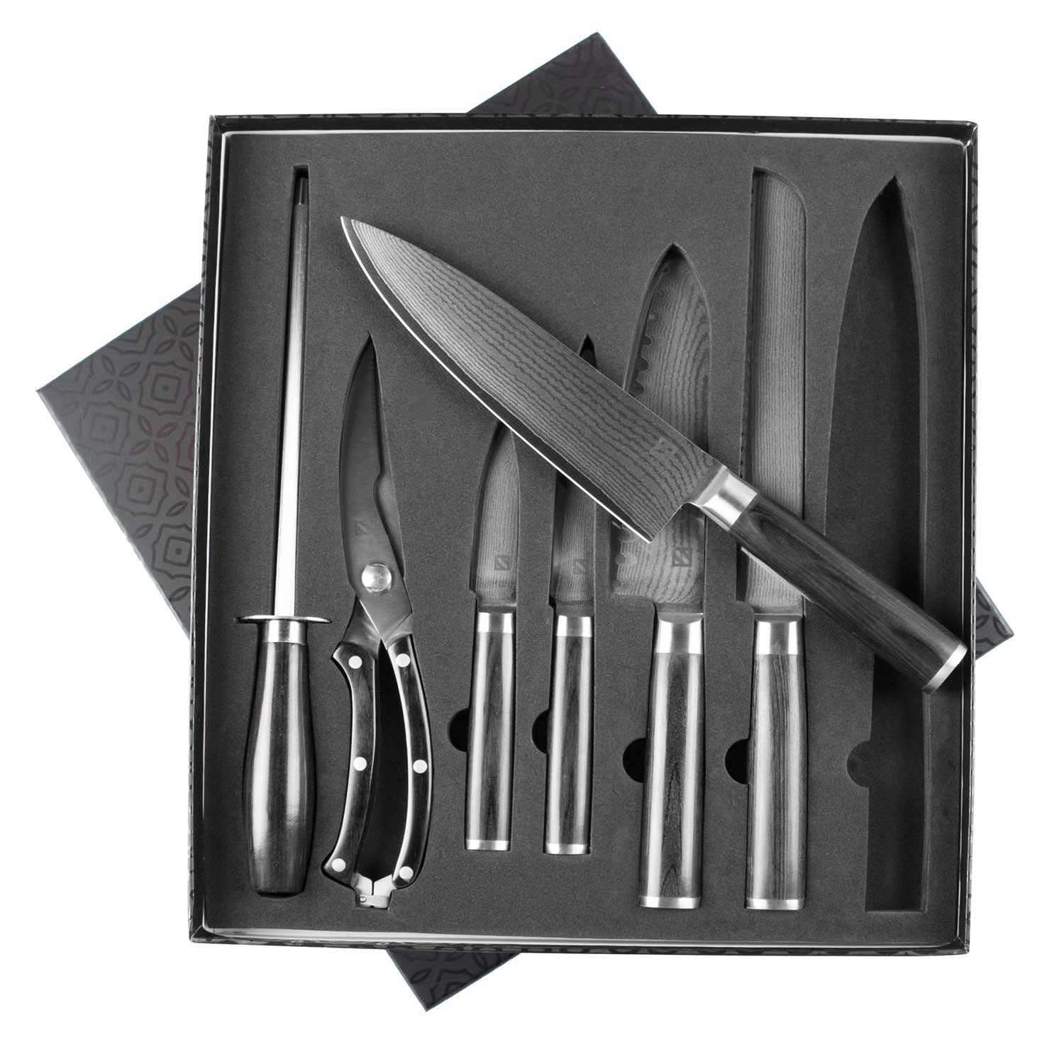Buy Zelancio Cutlery Premium 7 Piece Japanese Steel Professional Chef