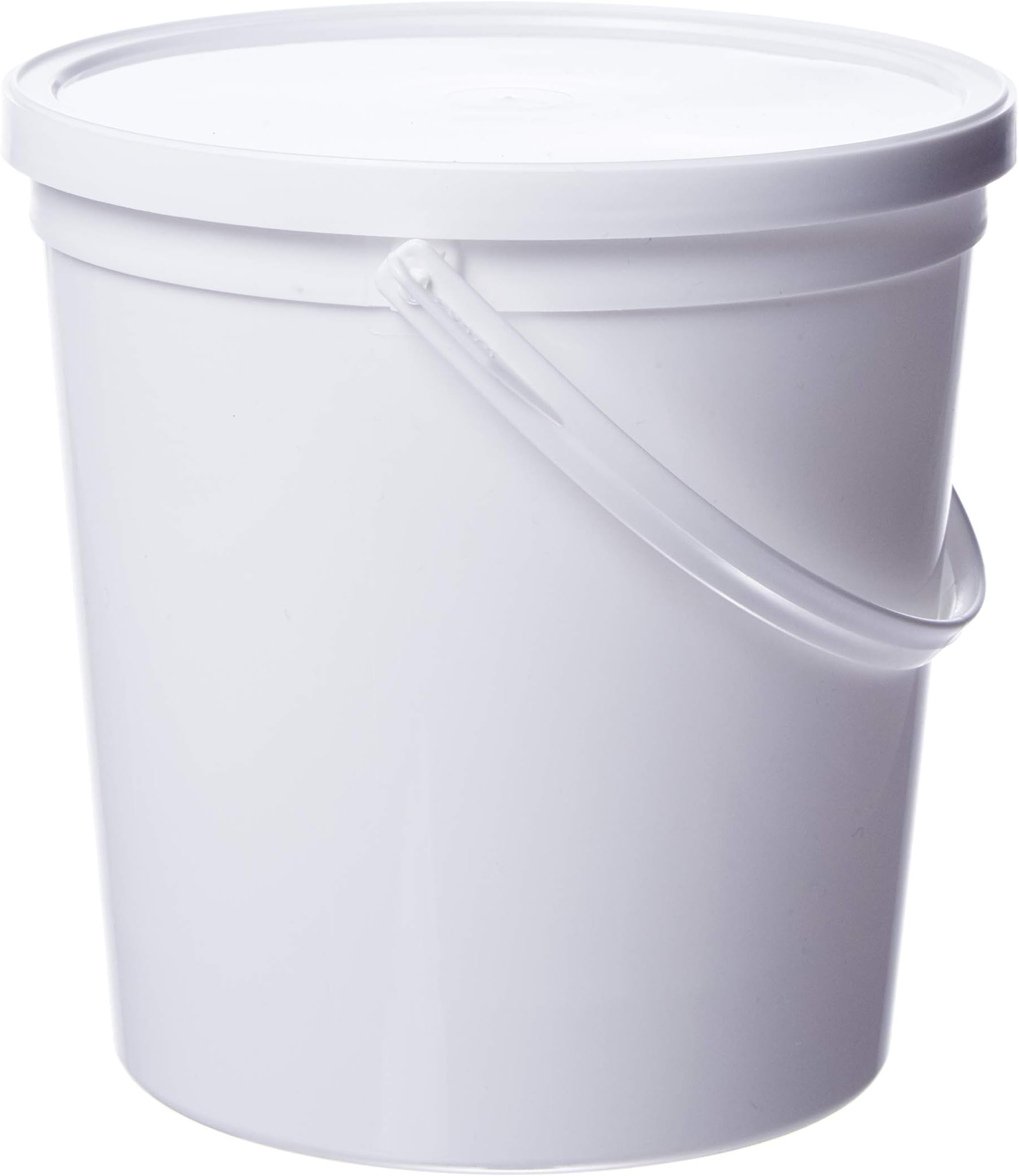 Consolidated Plastics 42584 Pail with Handle, Polypropylene, 2.5 Quart, White, 10 Piece