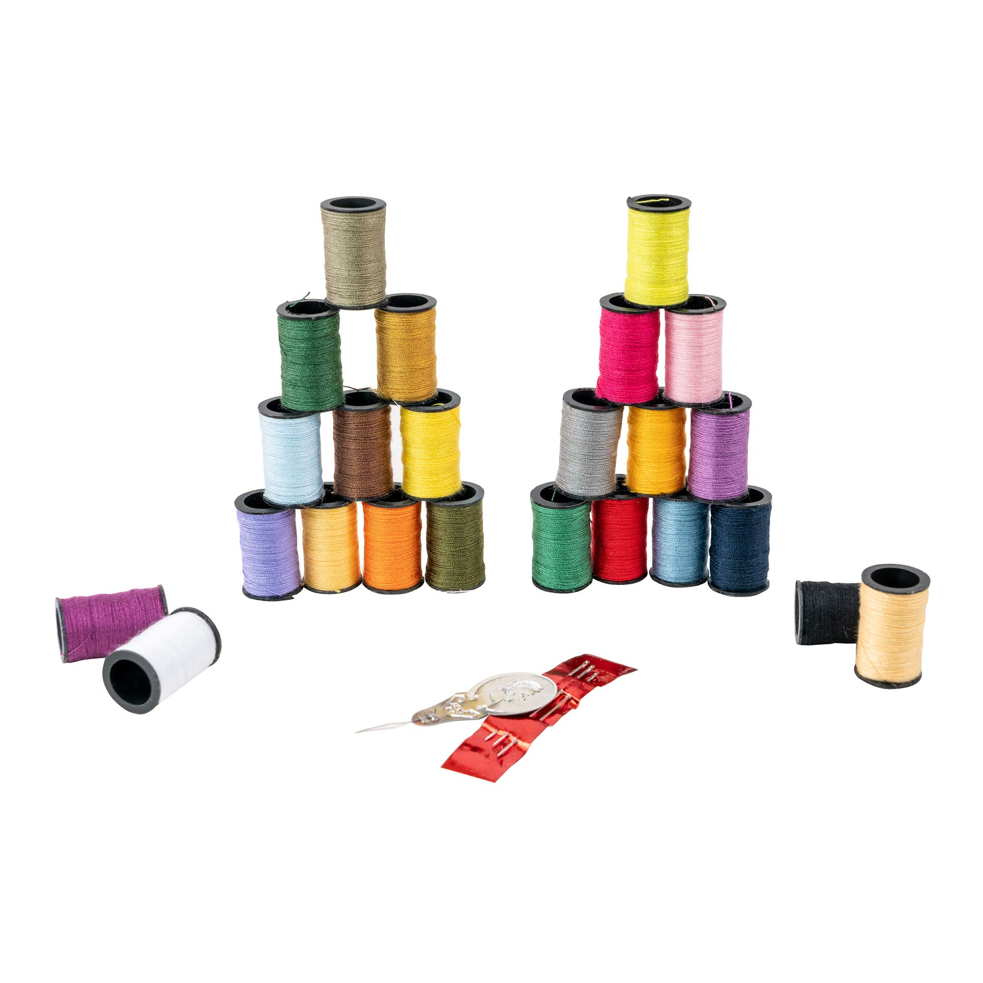 SINGER Polyester Hand Sewing Thread, Assorted Colors, 24 Mini-Spools