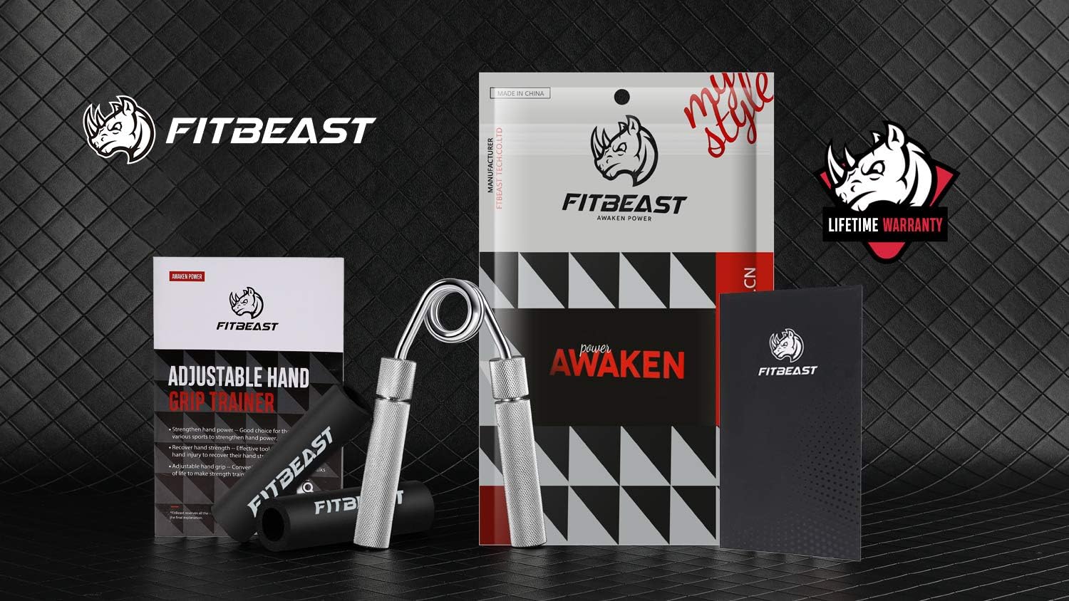 FitBeast Hand Grip Strengthener Adjustable Resistance 40-100 LBS Hand Gripper, Hand Strengthener, Metal Grip Strength Trainer, Hand Grip Finger Strengthener, Wrist & Forearm Hand Exerciser (1 Pack) : Sports & Outdoors