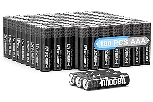 hilocell 100 Pack AAA Batteries, Triple A Alkaline Battery, Heavy Duty Max Power Ultra Long-Lasting Durable 10-Year Shelf Life 1.5v Batteries for TV Remote Controller...100 Count
