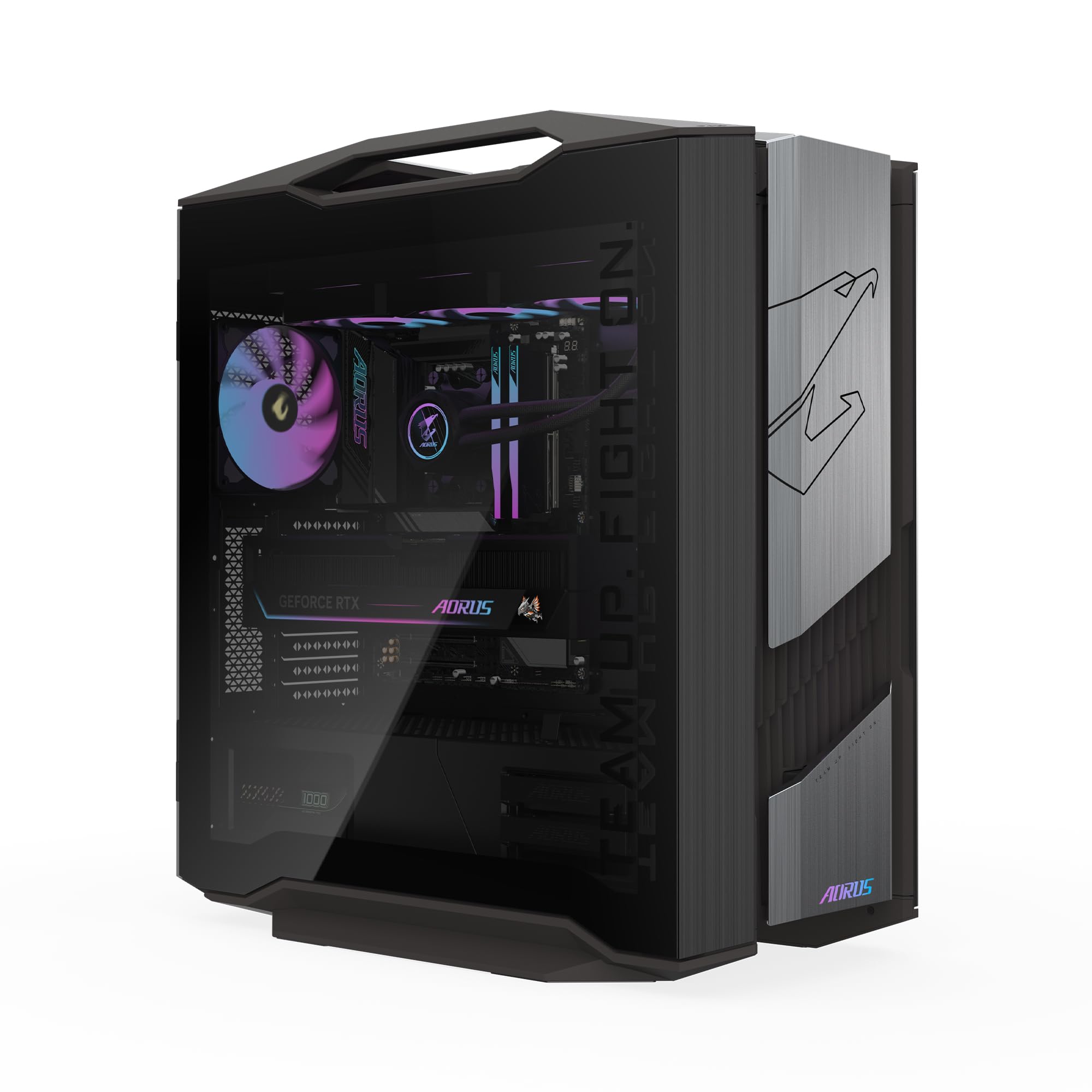 Photo 1 of ***GRAPHIC CARD AND RAM ARE NOT WHATS STATED*** GIGABYTE AORUS Gaming Desktop PC, AMD Ryzen 7 9800X3D, RTX 5090, 64GB DDR5 RAM, 2TB Gen5 NVMe SSD, Windows 11 Home, AORUS Supreme 5 AS5A7N9-5000