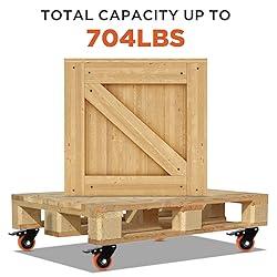 Caster Wheels, Heavy Duty 3 Inch Casters Set of