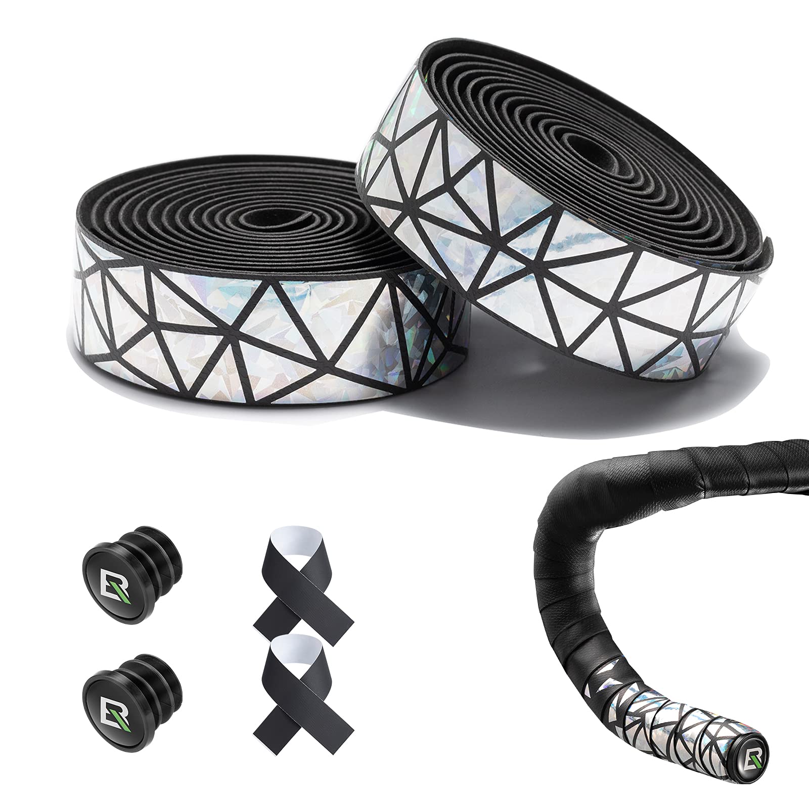 ROCKBROS Bicycle Handlebar Tape Road Bike Handle Straps Durable Grip Tape Gradient Color EVA Cycling Handle Wraps Non-slip Shock-absorbing with Plug