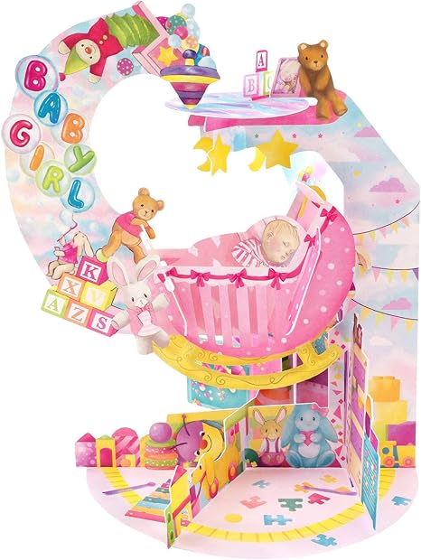 Santoro Biglietto D Auguri Per Neonato 3d Pop Up Gretting Per Lui E Lei Amazon It Cancelleria E Prodotti Per Ufficio