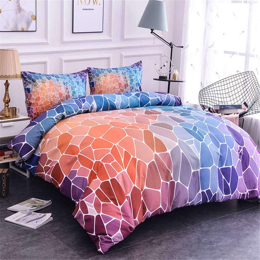 Bedding Set,2/3Pcs 3D Colorful Geometric Printing Queen