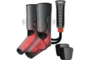 WELOV Leg Compression Massager for Circulation and Pain Relief, Leg Massager with Heat and Compression, 3 Vibration, 3 Heat, 6 Modes, Air Compression Boots, Gifts for Women Men Mom Dad