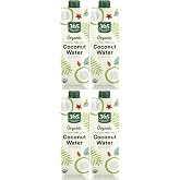 365 by Whole Foods Market, Organic Coconut Water, 100% Pulp-Free Juice, 33.8 Fl Oz (Pack of 4)