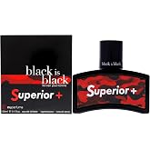 NU Parfums Black Is Black Superior Plus for Men Eau de Toilette Spray, 3.4 Ounce