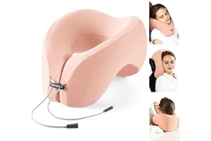 jiaao Neck Pillow Memory Foam for Airplanes, U-Shaped Hump Napping Pillow, Comfortable & Removable Cover, Pain Relief Sleeping Travel Pillows for Planes, Trains, Self-Driving Cars