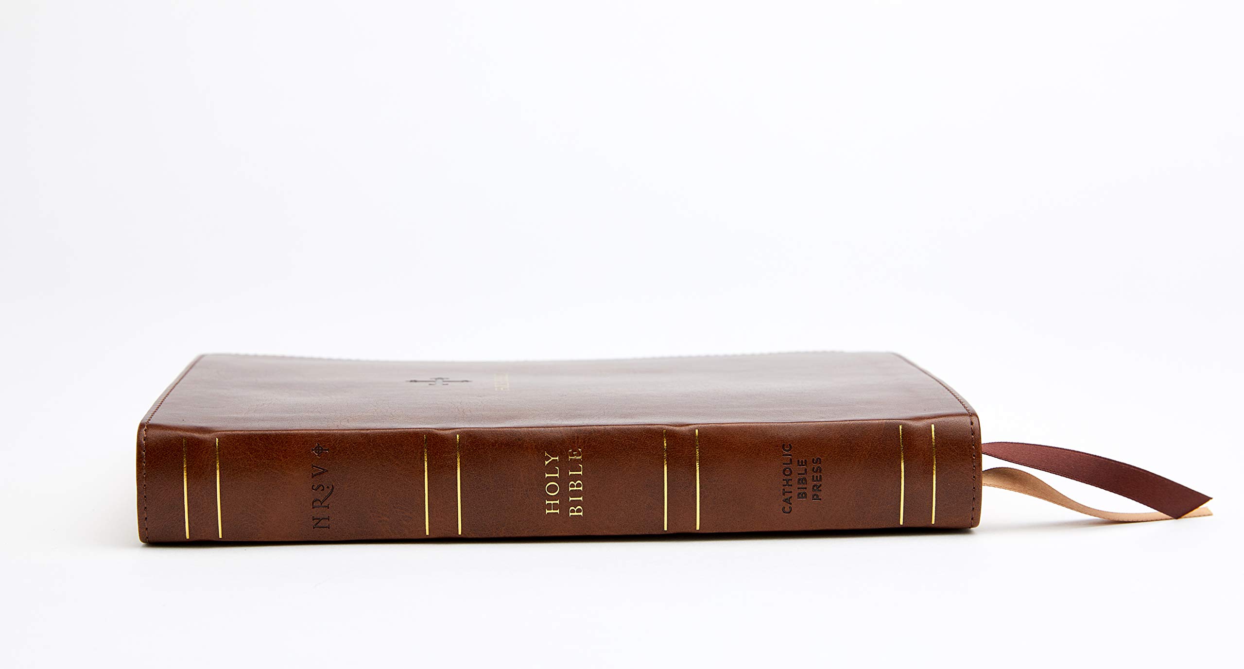 NRSV, Catholic Bible, Standard Personal Size, Leathersoft, Brown, Comfort Print: Holy Bible