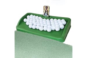 Heavy Duty Rubber Golf Ball Tray - with Cell Phone Holder Record Golf Swing - 100 Ball Capacity - High Impact Golf Tray Compa