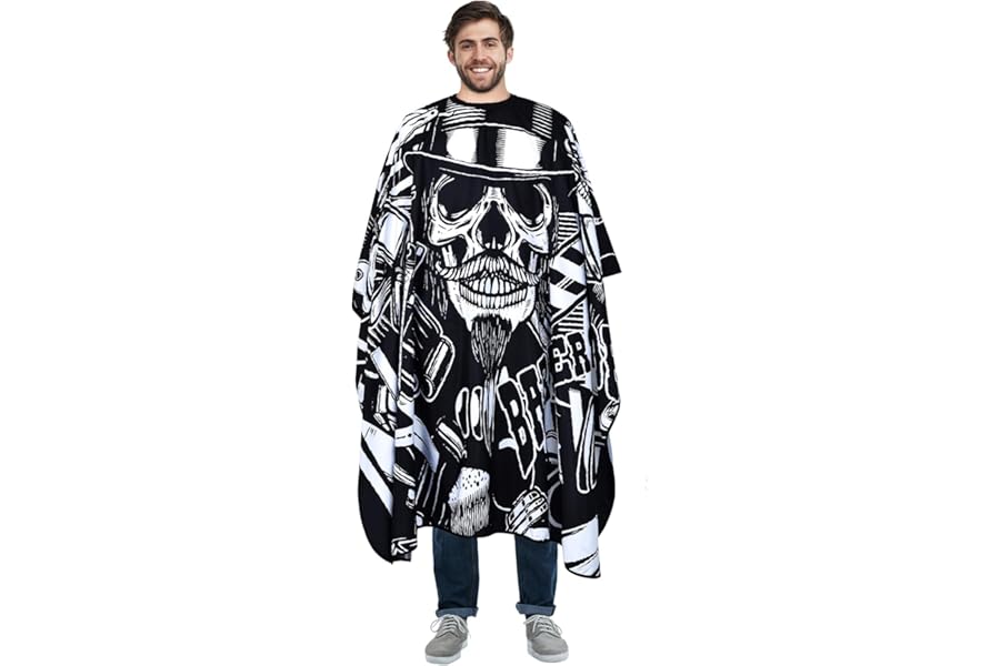 Professional Waterproof Leopard Hair Cutting Cape with Snaps, Polyester Salon Cape with Adjustable Neckline for Professional Stylists and Home Use