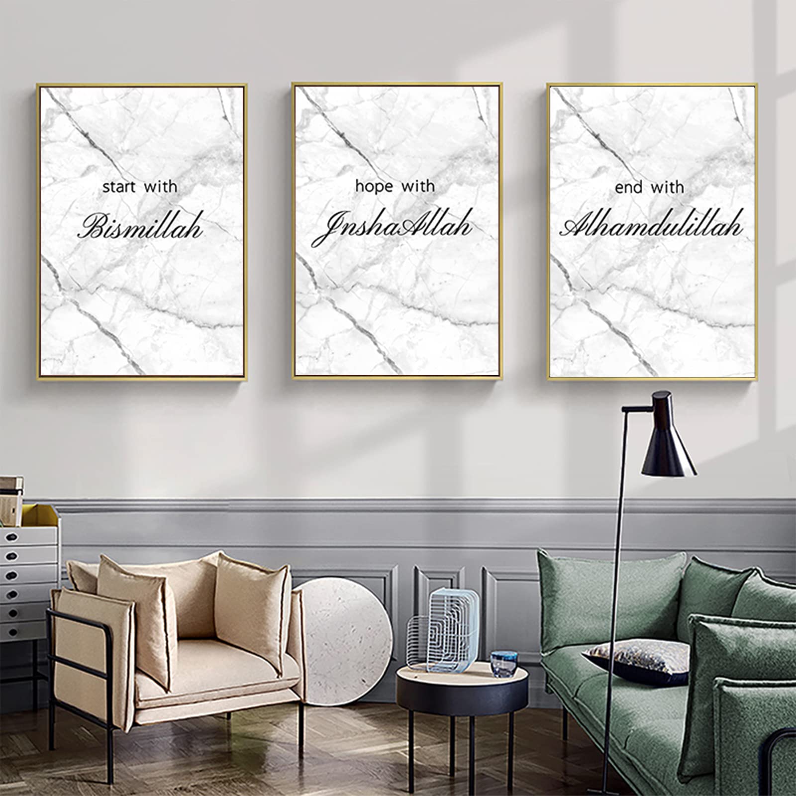 PYNVDD Canvas Poster, Modern Minimalist Abstract Wall Art, Bohemian Poster Set, Geometric Wall Decoration, No Frame (Style 2.60 x 90 cm x 3)