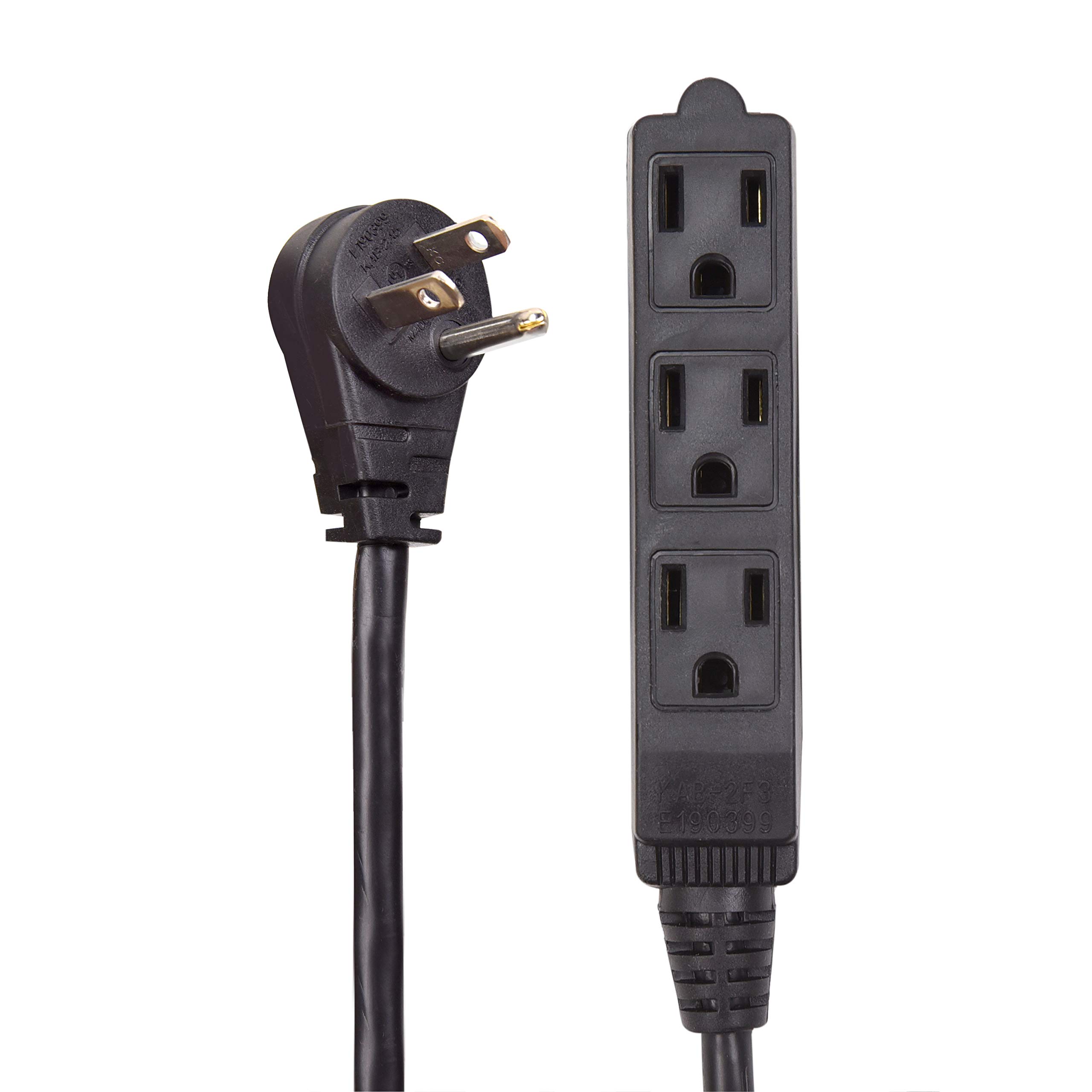 Flat Multiple Outlet Extension Cord 30 Ft for