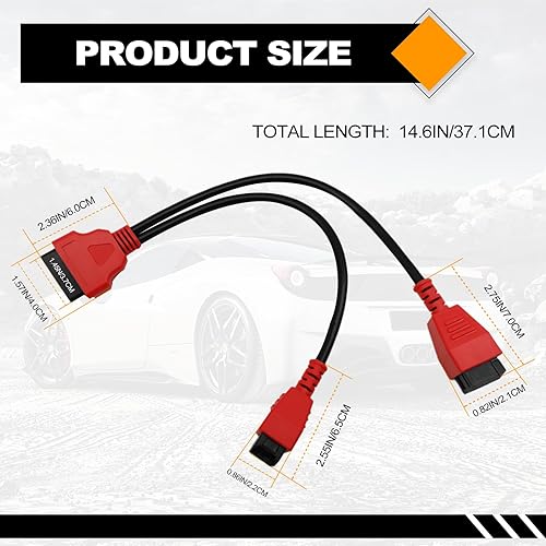 Chrysler 12+8 Programming Cable Adapter For Autel Maxisys Scanners - Diagnostic Tool Connector