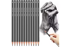 Brusarth Sketch Pencils for Drawing, 12 Pack, Graphite Pencils for Drawing, Drawing Pencils, Art Pencils, Graphite Pencils, Art Pencils for Drawing and Shading