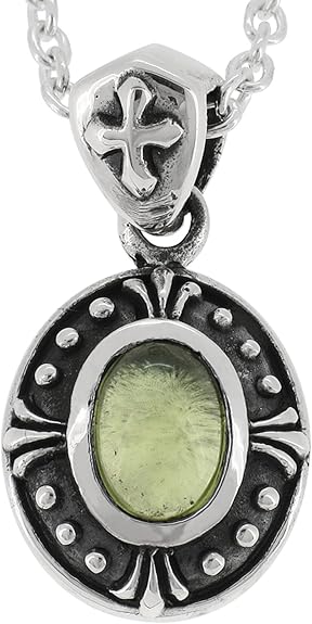 Amazon グランデュアー Gran Deur 全三種類 オーバル ゴシック ぺリドット シルバー 925 ペンダントトップ チェーンなし メンズ ネックレス 通販