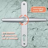 Bwintech UPVC Aluminium Door Handle Set 92mm 210mm 243mm Plate 8x8mm Spindle view 4