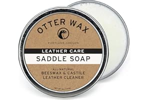 Otter Wax Saddle Soap | 5oz | All-Natural Universal Leather Cleaner | Made in USA