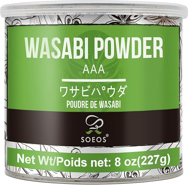 SOEOS WASABI POWDER 8OZ (227G), PREMIUM WASABI POWDER...