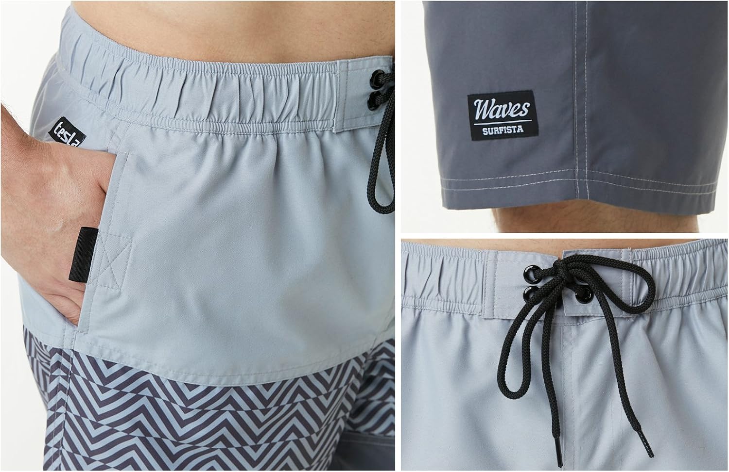 TSLA Men's 11 Inches Swim Trunks, Quick Dry Beach Board Shorts, Bathing Suits with Inner Mesh Lining and Pockets: Clothing