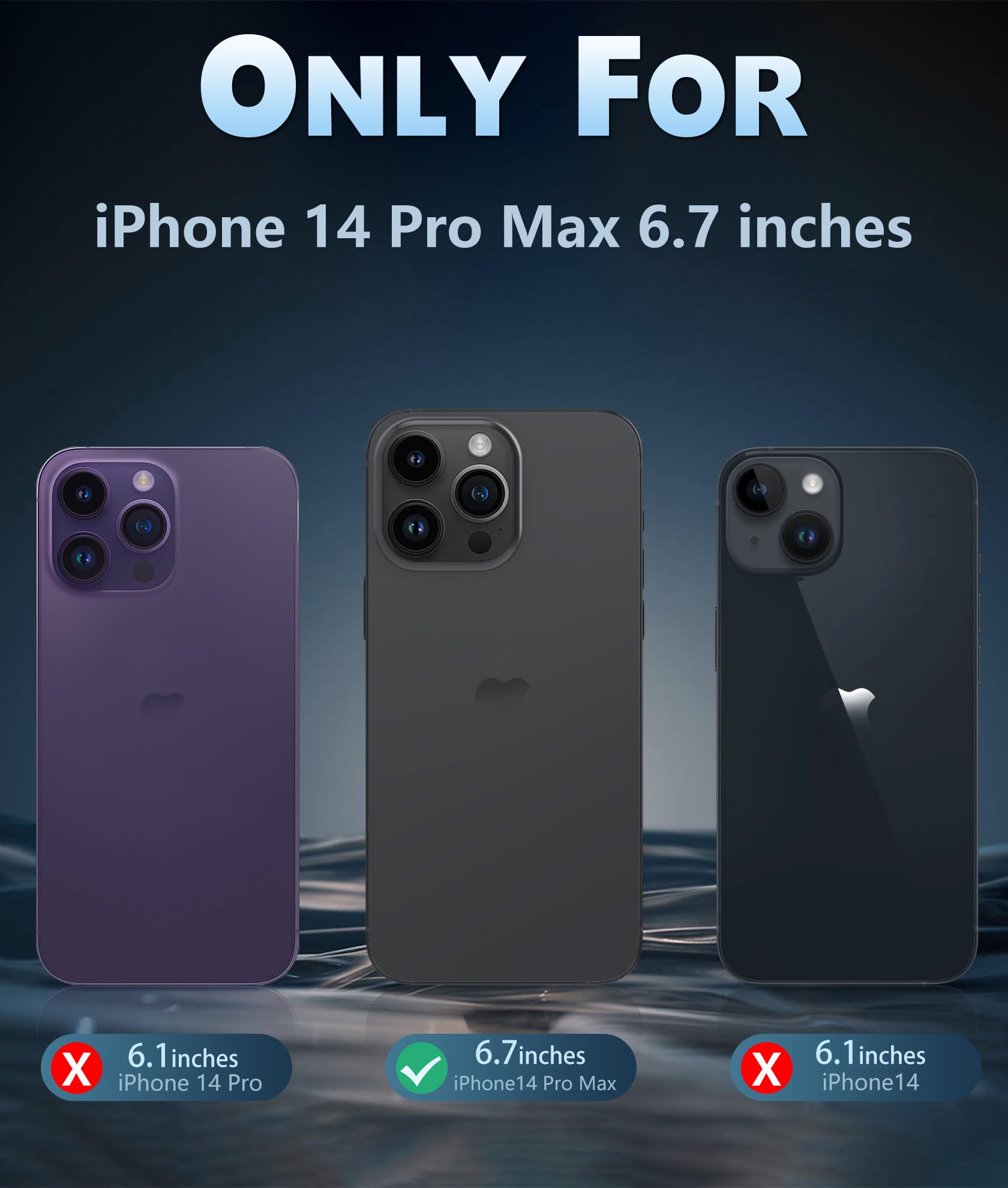 FNTCASE for iPhone 14 Pro-Max Case: Clear Transparent Magnetic Drop Protective Cases | Shockproof Slim Thin Anti-Yellowing Cover & Shatterproof Rugged Hard Crystal TPU Phonecase