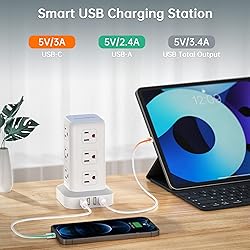 Tower Surge Protector Power Strip with 12 Outlets 4