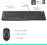 Logitech MK120 Keyboard and Mouse Combo USB Plug and Play Black UK Layout view 7