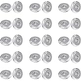 120 Pcs 6mm Stainless Steel Flat Round Spacer Beads, Metal Bead Spacers, Flat Round Disc Spacer Bead, Rondelle Loose Beads Accessoriesfor Jewelry Making, DIY Crafts (Silver)
