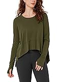 ODODOS Long Sleeve Tee for Women with Thumb Hole