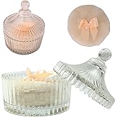 2 Pcs Large Body Powder Puff and Container Powder Container with Puff Powder Puff Crystal Container Soft Washable Reusable Velour Face Body Glitter Powder Puff Wet Dry Makeup (Yellow)