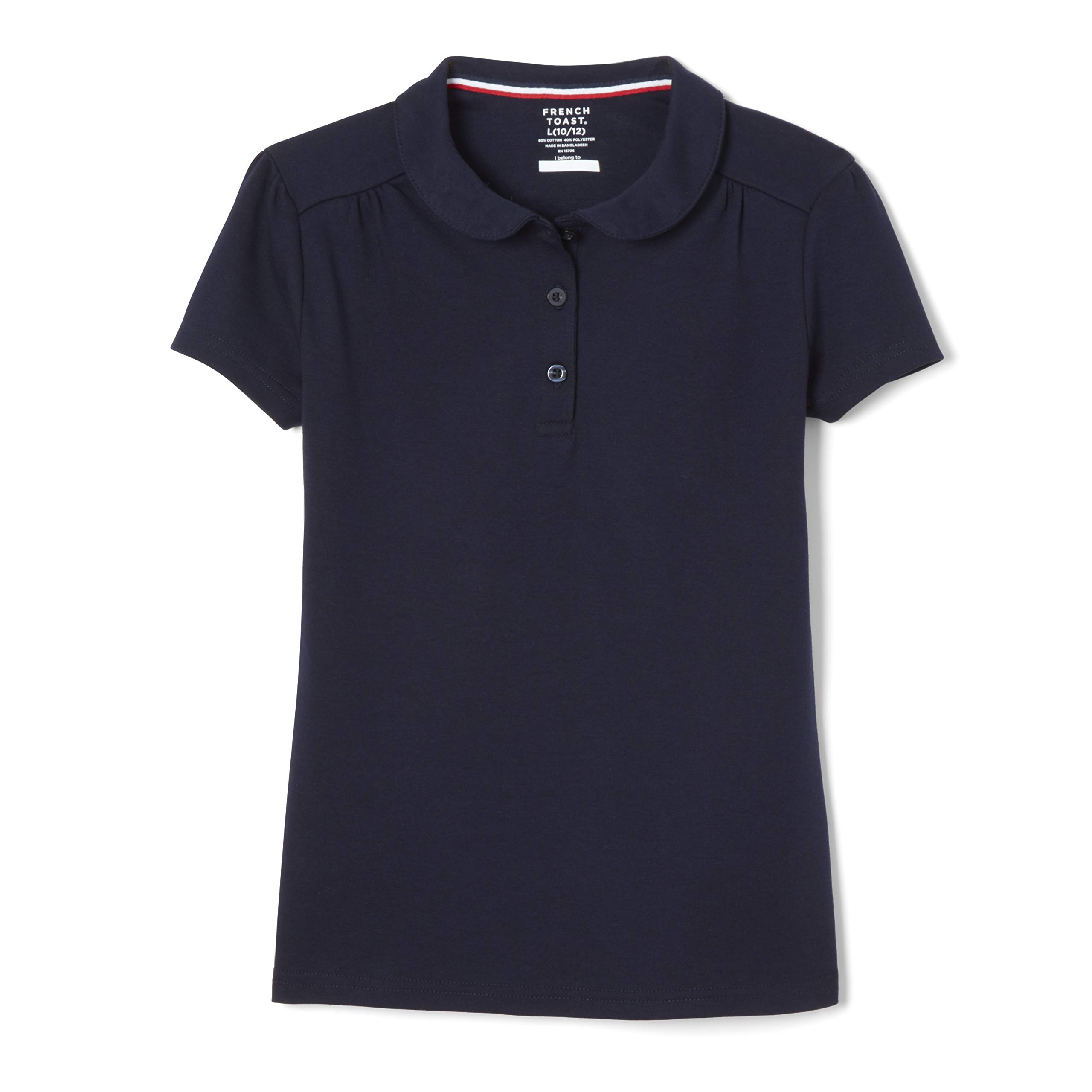 French Toast Girls' Short Sleeve Peter Pan Collar Polo
