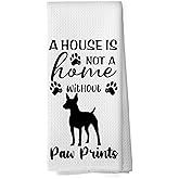 shiviody Funny Doberman Kitchen Towels - Doberman Gifts for Women Dish Towels, Dog Mom Lovers Owner Gifts Decorative Absorbent Dishcloths Hand Towel for Kitchen Bathroom Decor 16x24 Inches