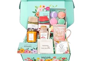 FRERDUI Birthday Gifts for Mom Wife her, Best Mom Ever Spa Ceramic Coffee Wine Mug Cup Candle Relaxing Great Gift Bulk Set Present Basket Box from Daughters Son Kids for Mother Day Christmas Thanksgiving Day