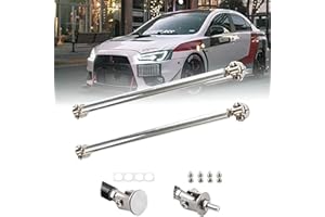 EOHMAK 2PCS Front Bumper Lip Splitter Strut Rod Tie Bars Support Rod Adjustable Compatible with Most Vehicles 3''-8'' (Silver, 10CM/3.9 inch)