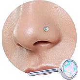 3mm Opal piercing nose stud