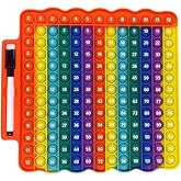 e2 Multiplication Games Flash Cards 3rd Grade pop Fidget Learning Toy Educational Math Game Board with Marker Multiplication Chart Table 12x12 Math Addition Fidget Game Stress Relieving Toy