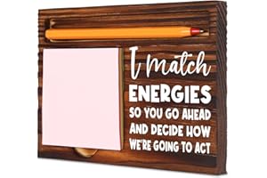 TRCENDE Funny Office Desk Sign for Women, Sarcastic Snarky Gift Prank Humor Naughty Sign for Assistant Coworker Colleague Intern Mentor Leader Manager Boss Staff Teacher Retro Note Pad Holder XB453