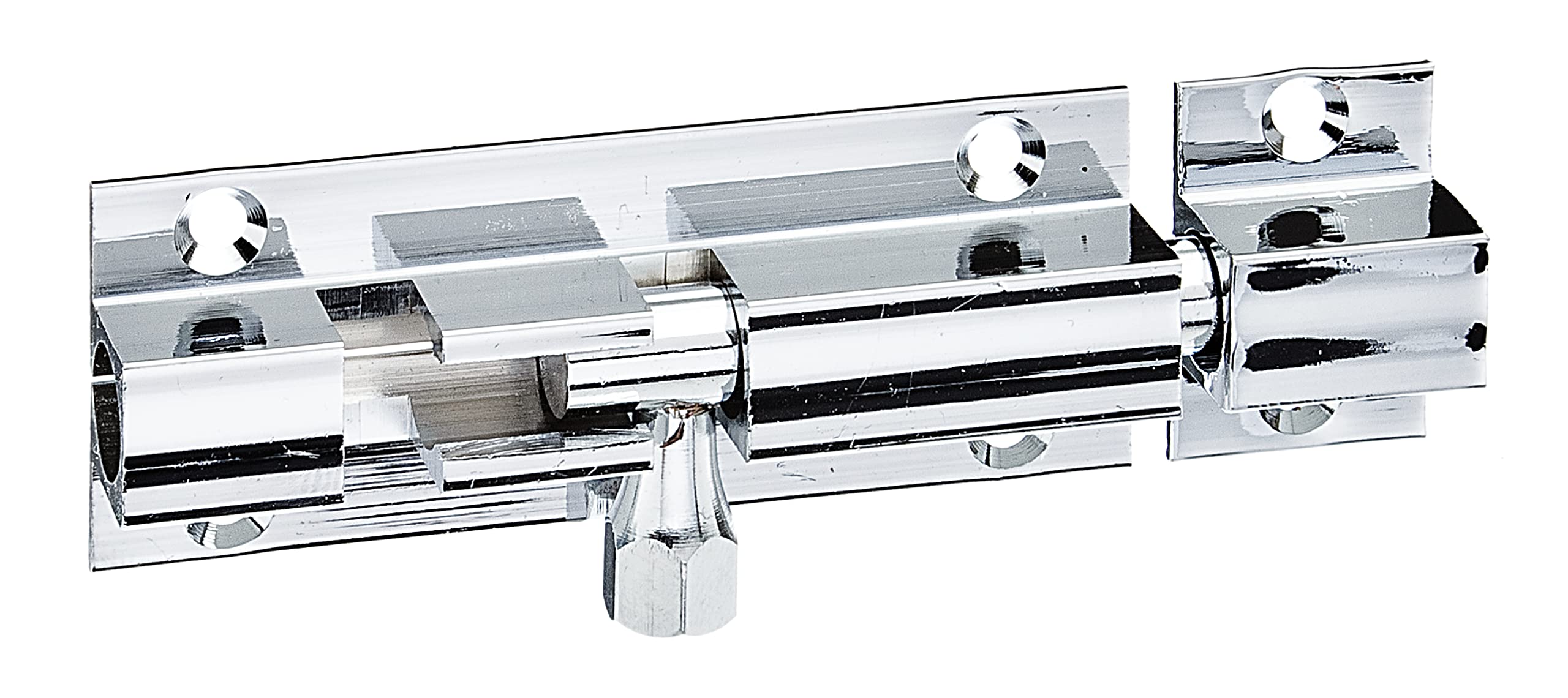 GAH-Alberts Nickel Alberts 124618 Door Brass Button Polished Plate 63 x 26 mm Bolt Diameter 7.3 mm