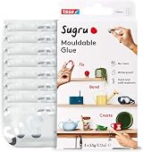 tesa Sugru Mouldable Glue White 8-Pack - Multi-Purpose Adhesive Kit